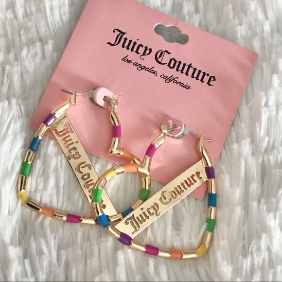 Juicy Couture Jewelry - NWT JUICY COUTURE heart earrings hoop